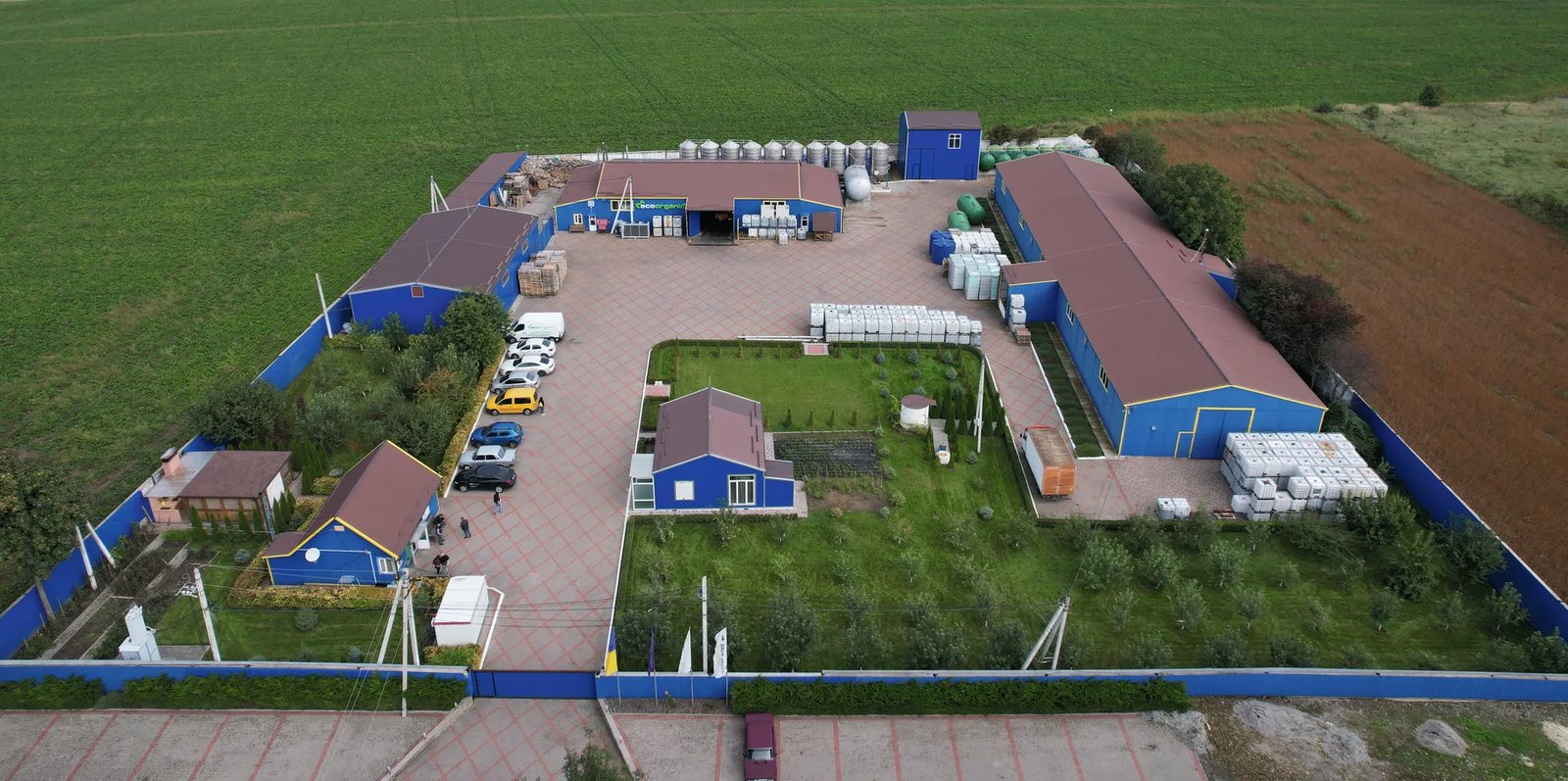 Завод ЕКООРГАНІК, вигляд з висоти